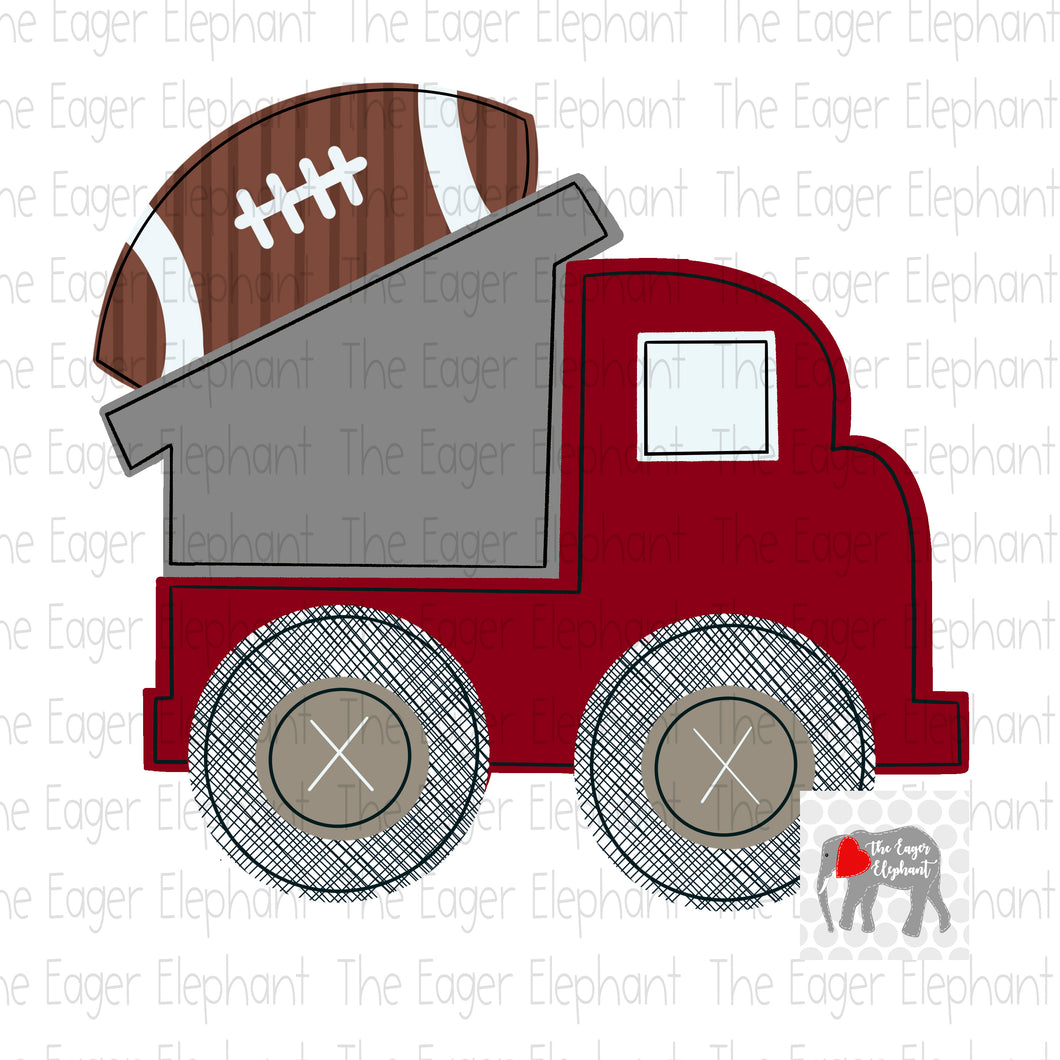 Crimson & Gray Football Dump Truck