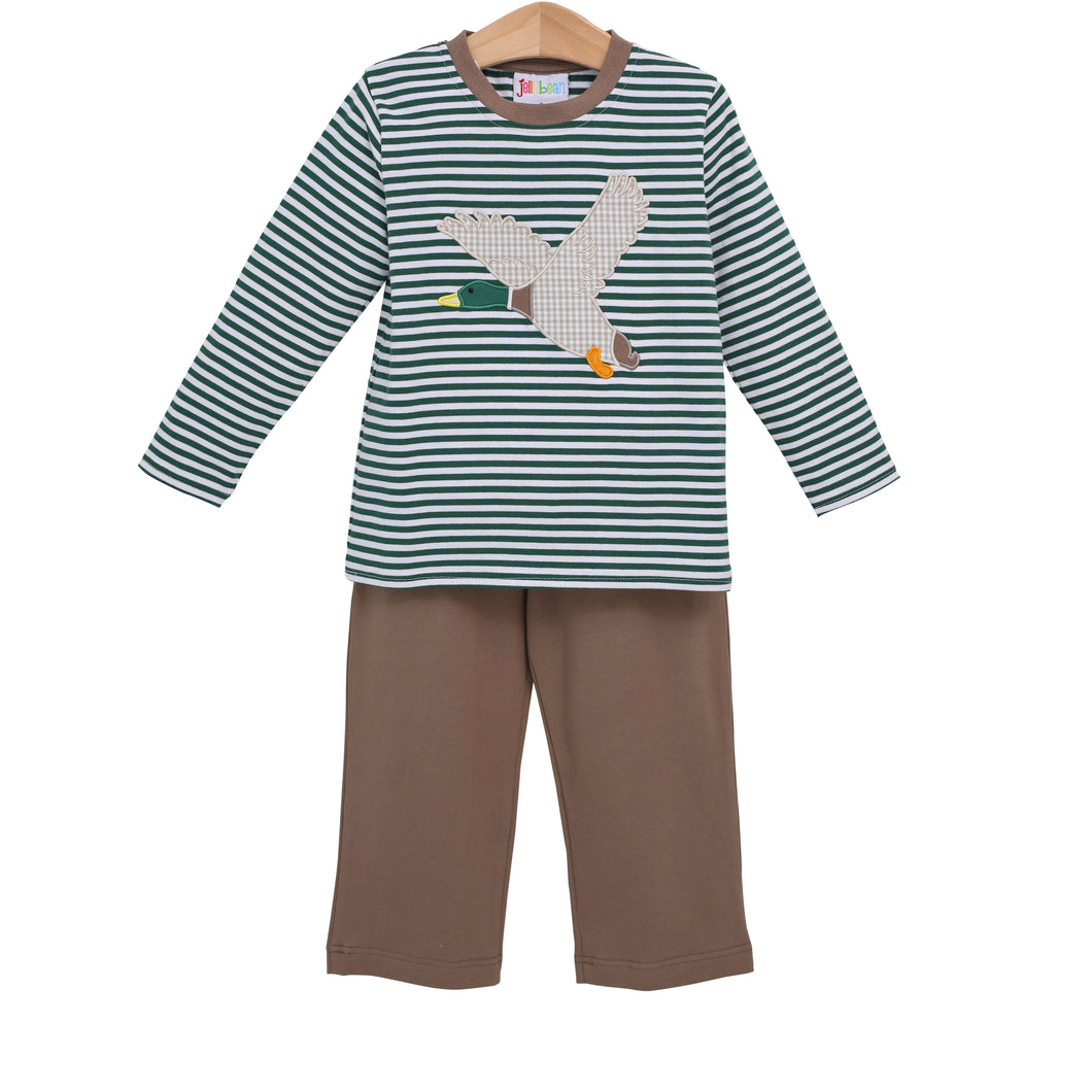 Mallard Applique Pants Set