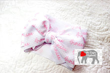 100% Polyester Dye-Pressed Personalized Name Big Bow Headband