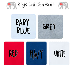 Boys Knit Sunsuit Bubble