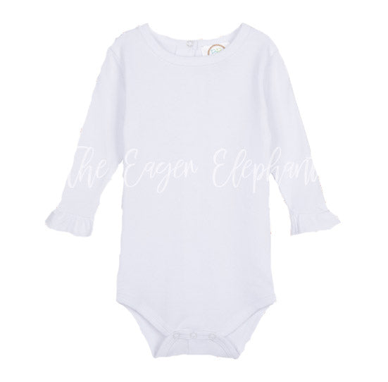 Ruffle Long Sleeve Baby Girl Onesie